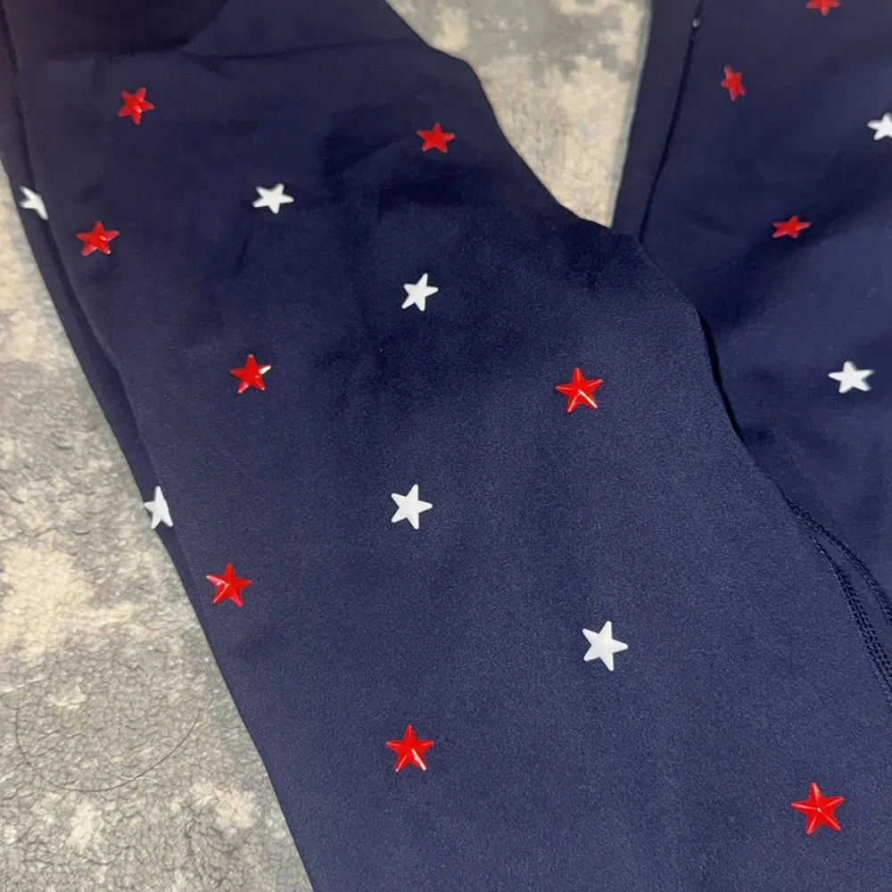 Beach Riot Legging - High Rise Star Patriotic S - Picture 2 of 4